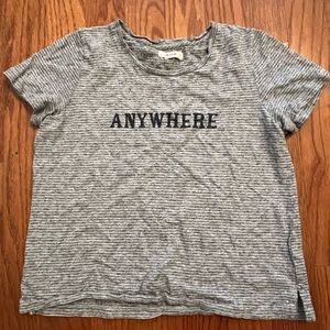 Madewell gray striped t-shirt, medium